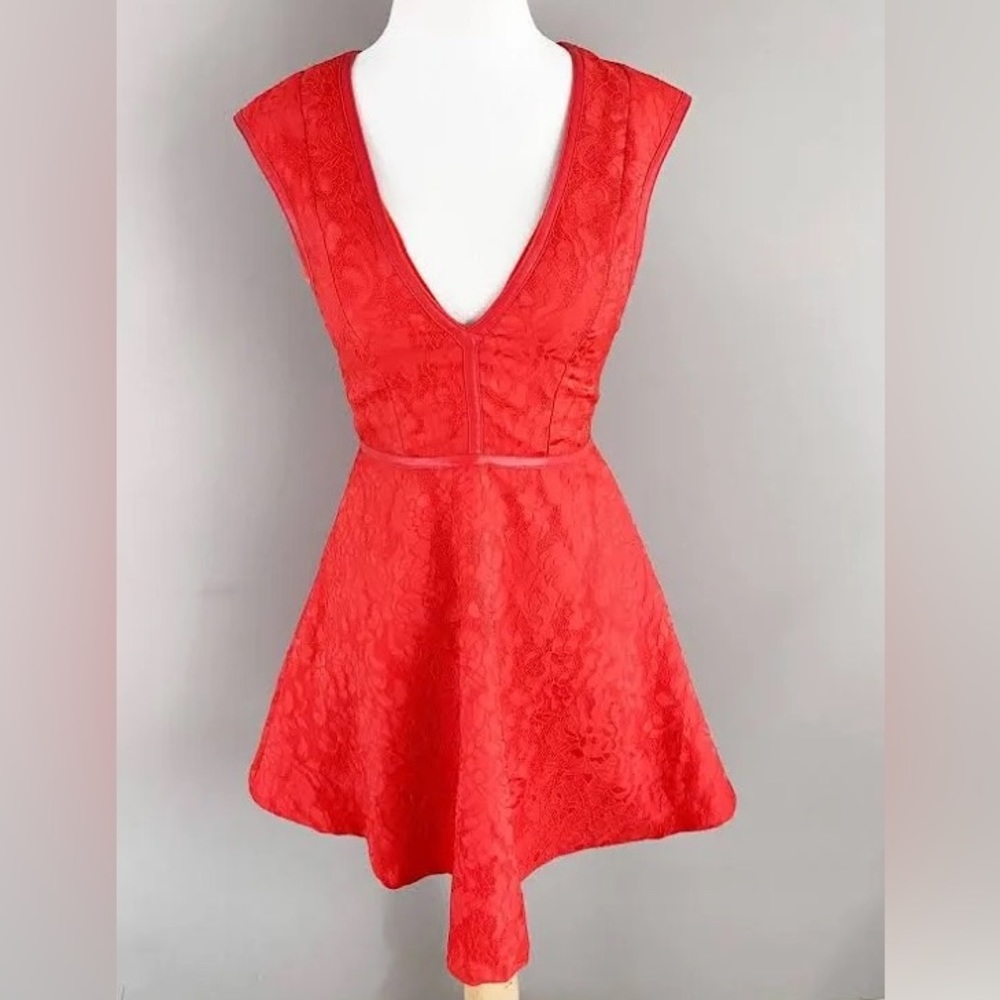 REVOLVE Lumier by Bariano Red Fit and Flare Skater Party Dress Small